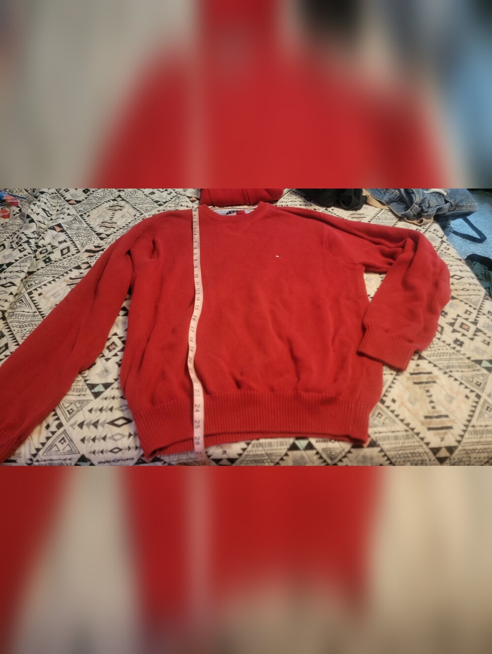 Classic Men's Red Crewneck Sweater - Tommy Hilfiger